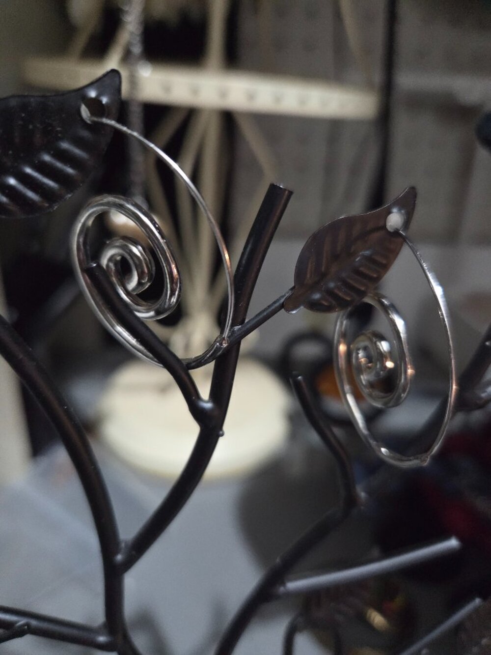 silver earrings